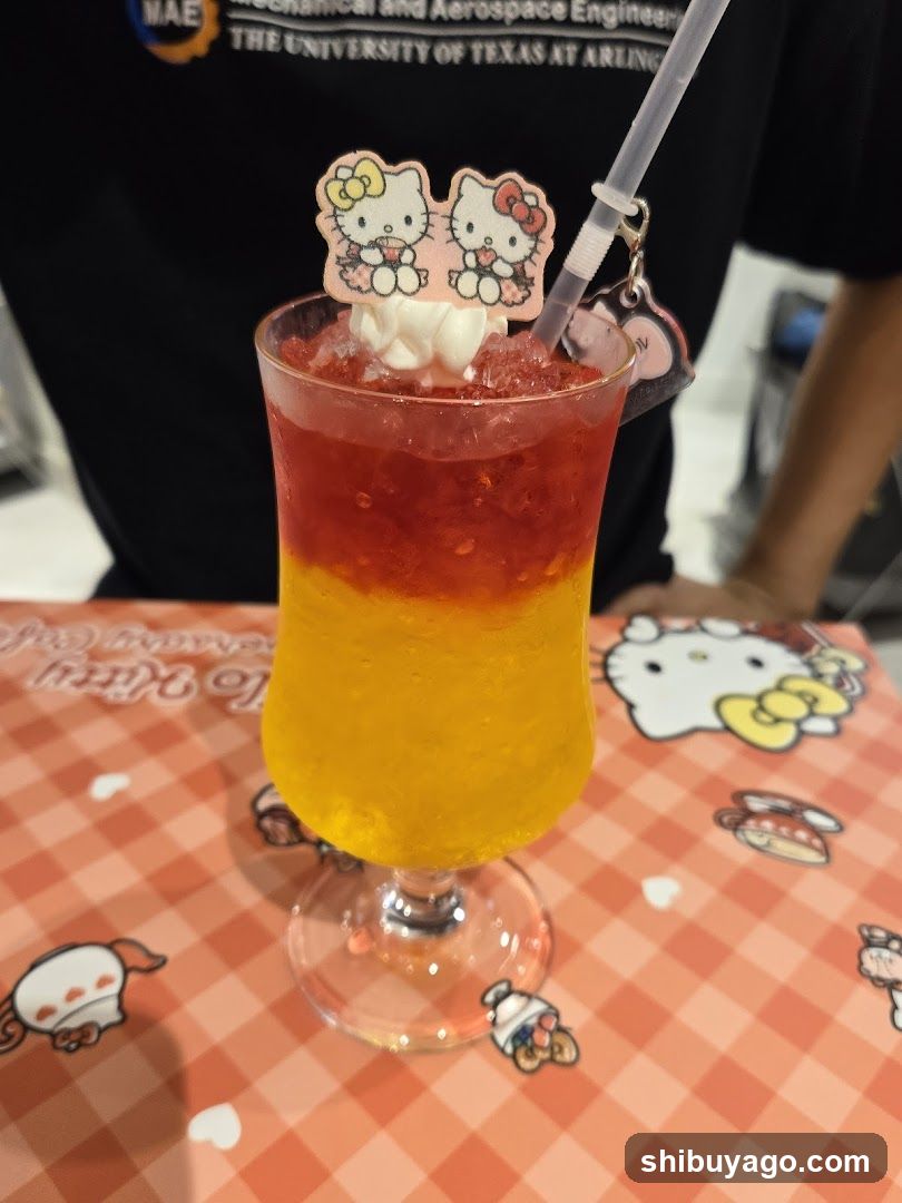 Hello Kitty themed drink
