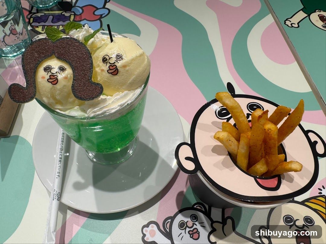 Cute Dessert and Fries Set