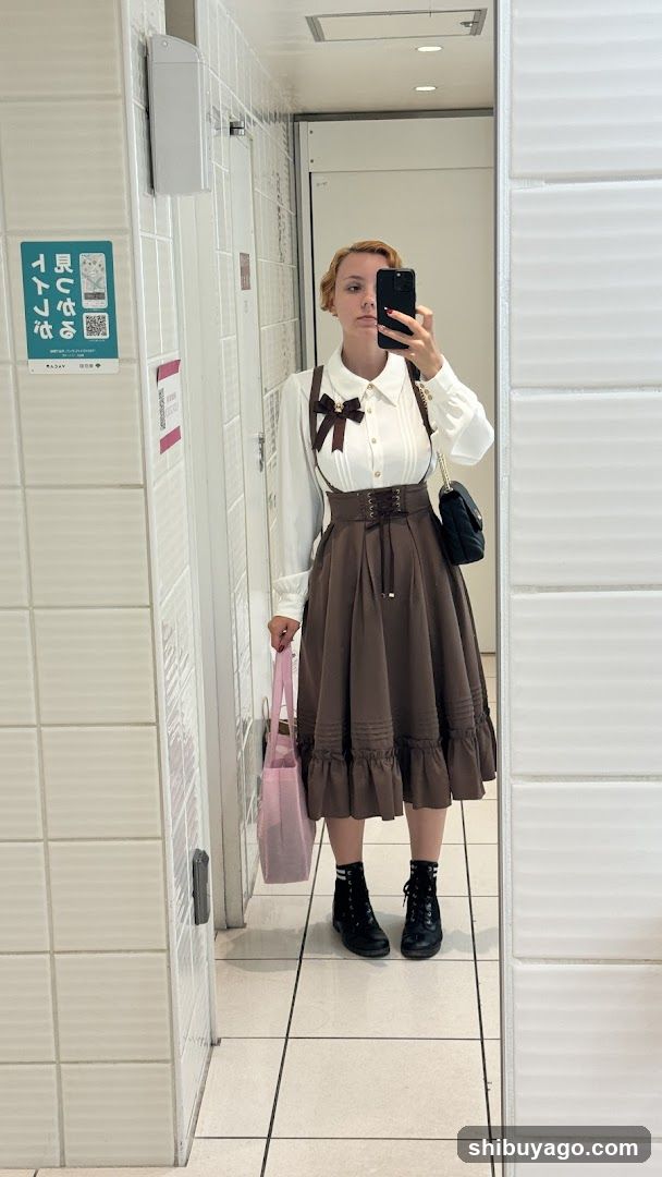 Mirror selfie in restroom