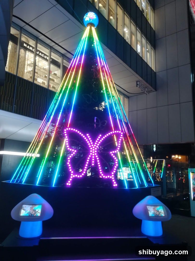 Rainbow LED Christmas Tree Display