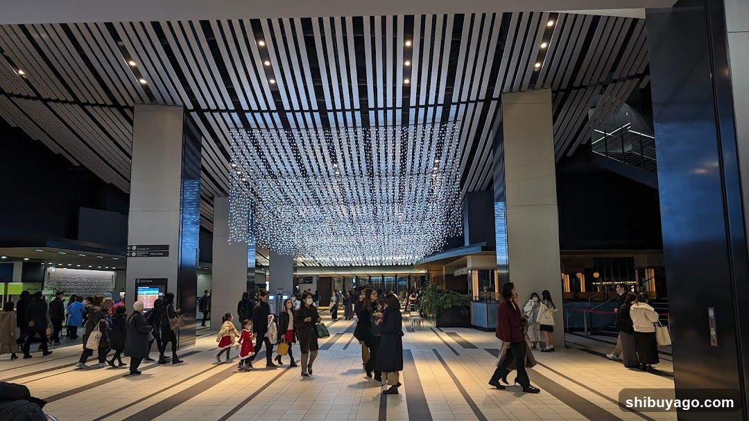 Interior of a modern shopping mall or transit hub