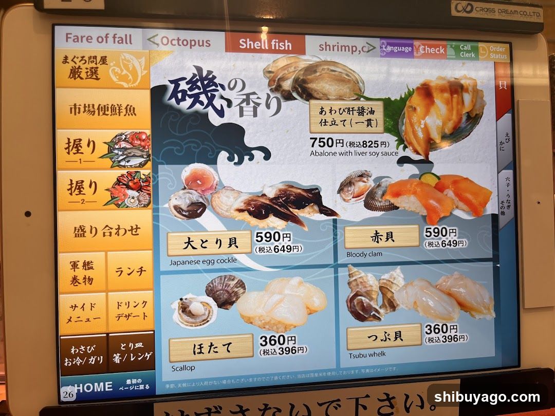 Sushi Menu Board