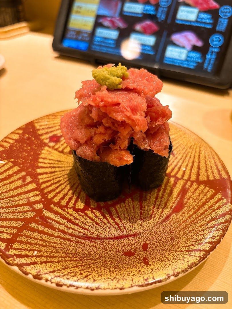 Sushi Nigiri with Tuna and Wasabi