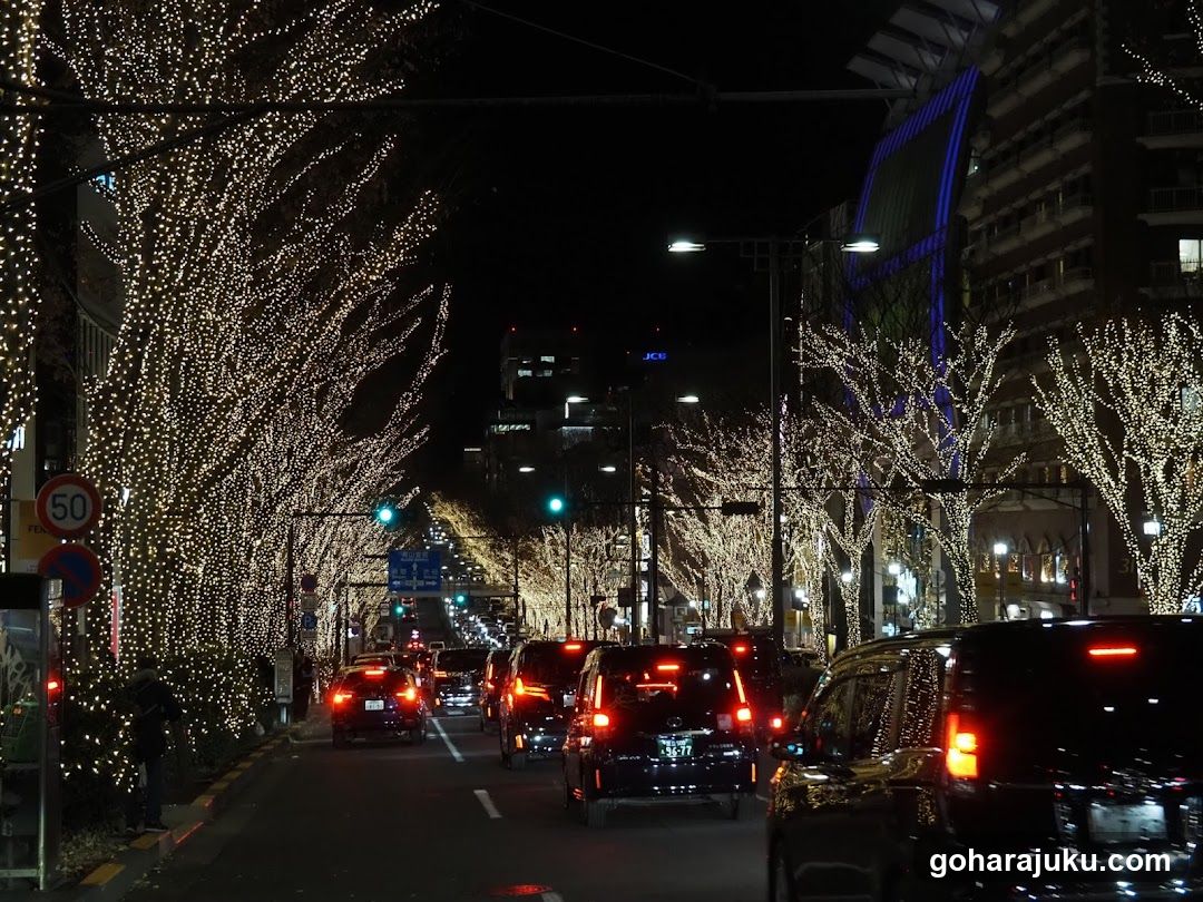 Night Street with Festive Lights