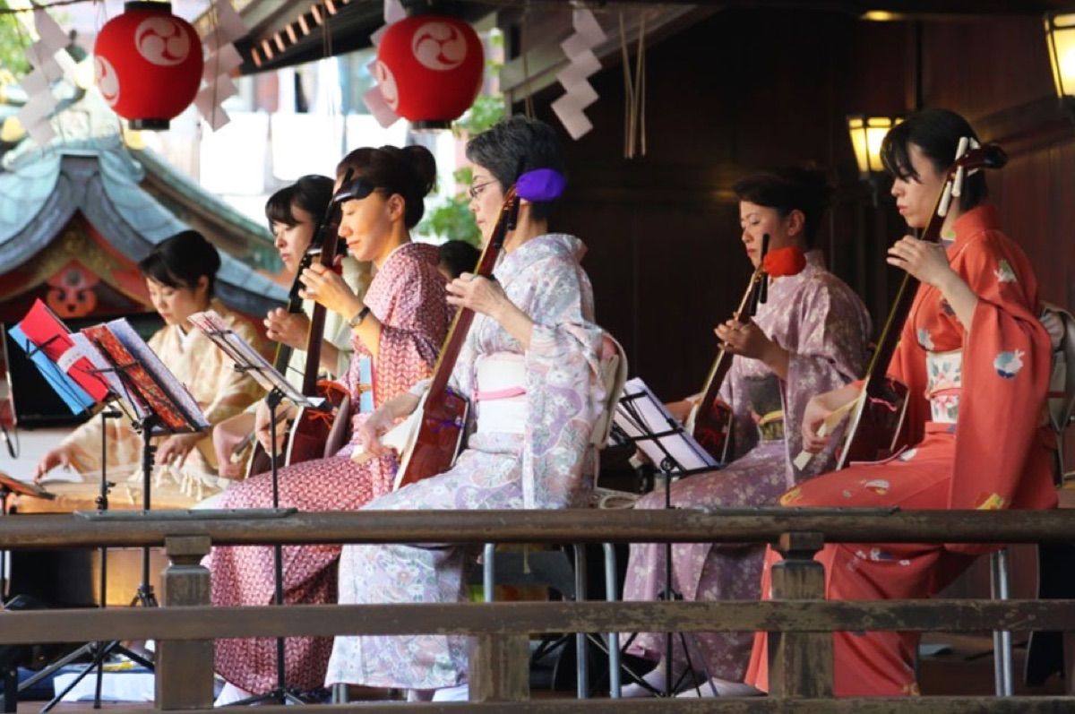 Kaguraden stage during Konno Hachimangu Reitaisai nigiwai programme