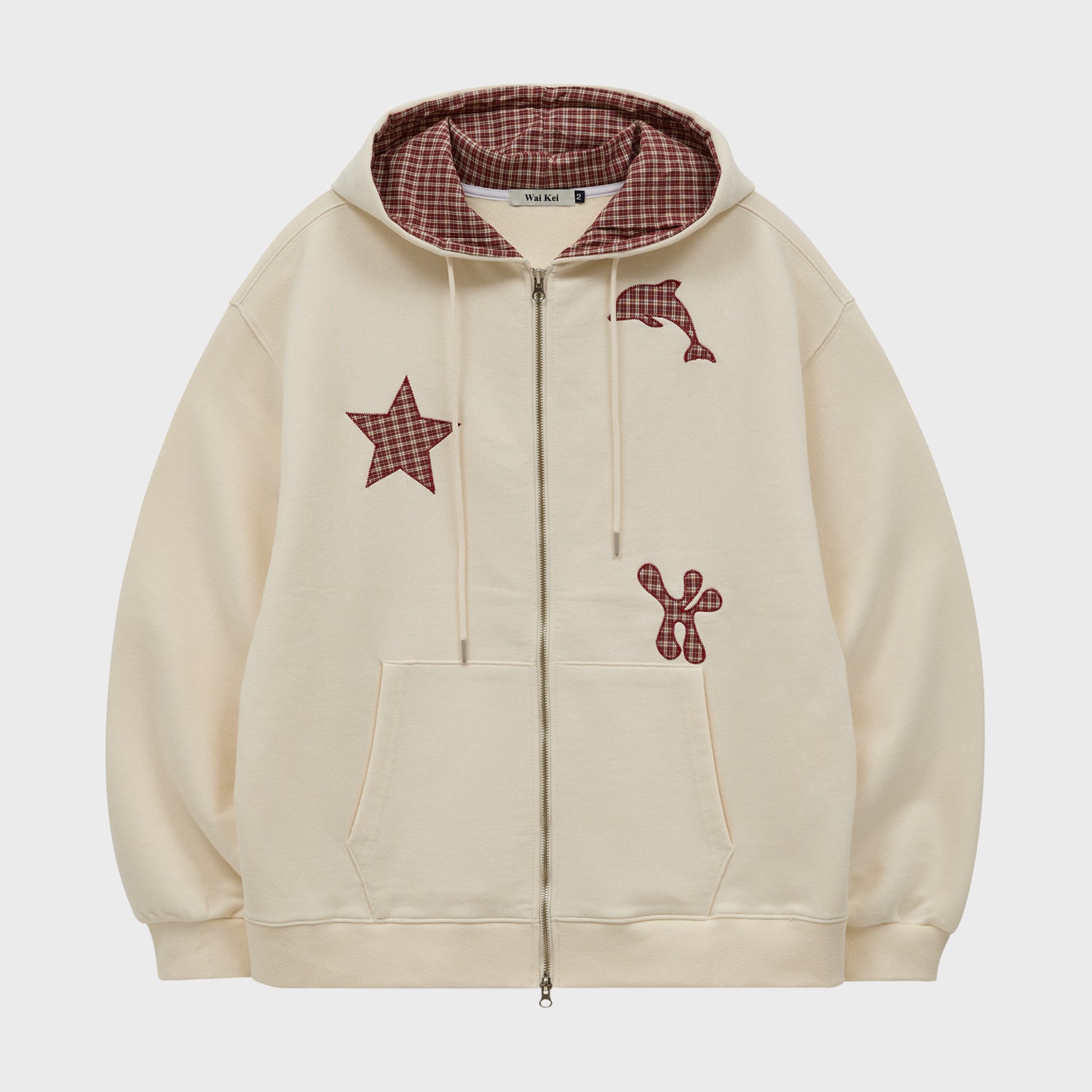 WaiKei Star Dolphin Check Applique Hood Zip Up at the SHIBUYA109 pop-up